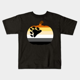 Halloween Pumpkin LGBT Flag Bear Brotherhood Kids T-Shirt